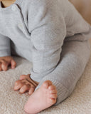 Quincy Mae - Knit Pant Heathered Dusty Blue: 3-6M
