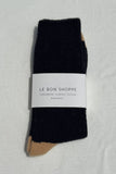 Le Bon Shoppe - Extended Cashmere Classic Socks: Navy