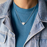 Kris Nations - Mother of Pearl Heart Necklace: Gold-Filled