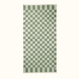 Bathing Culture - Bathhouse Check Organic Cotton Towel - Sage: Hand Towel