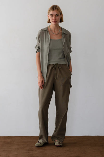Donni Sandwash Painter Pant ~ Dill
