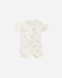 Quincy Mae Zip Rashguard One-Piece ~ Dinosaur