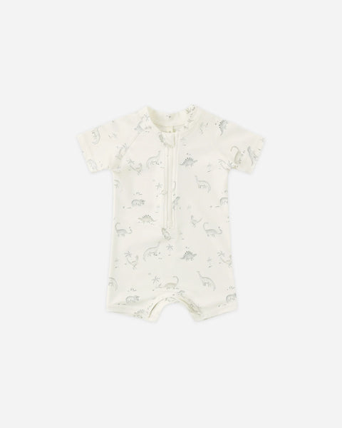 Quincy Mae Zip Rashguard One-Piece ~ Dinosaur