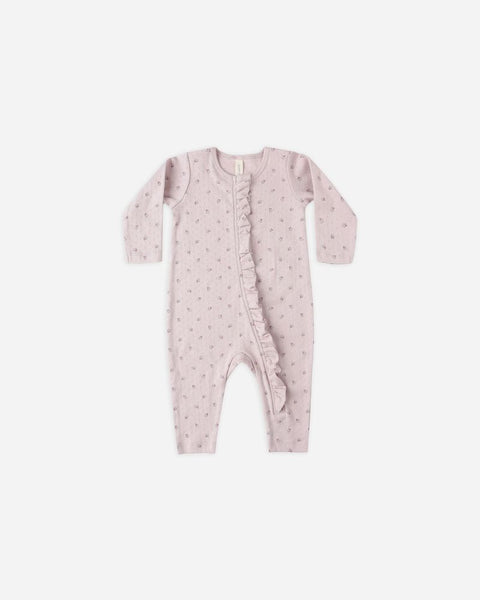 Quincy Mae Ruffle Jumpsuit ~ Lilac ditsy