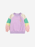 Bobo Choses Lila Color Blocl Terry Sweatshirt