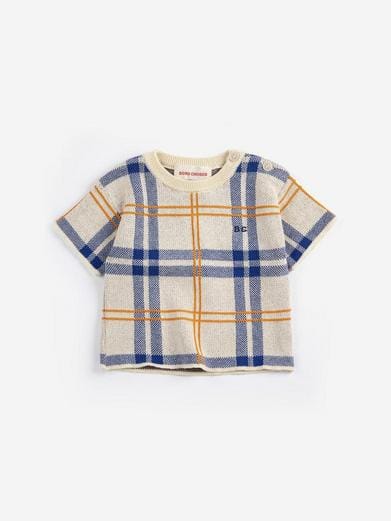 Bobo Choses Fun Tartan knitted Tshirt