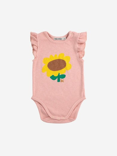 Bobo Choses Sunflower Ruffled Onesie