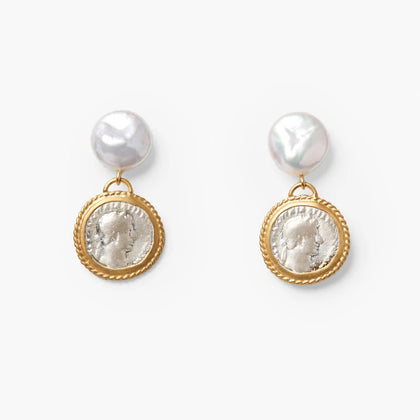 Chan Luu Catriona Drop Earrings White Pearl