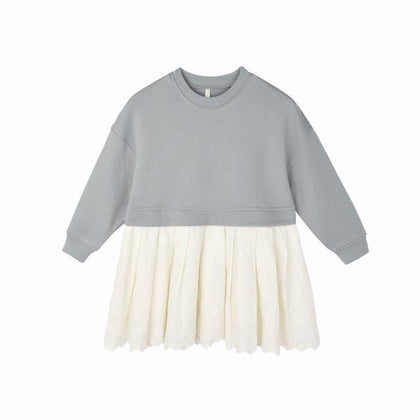 Rylee & Cru Sweatshirt Dress ~ Dusty Blue