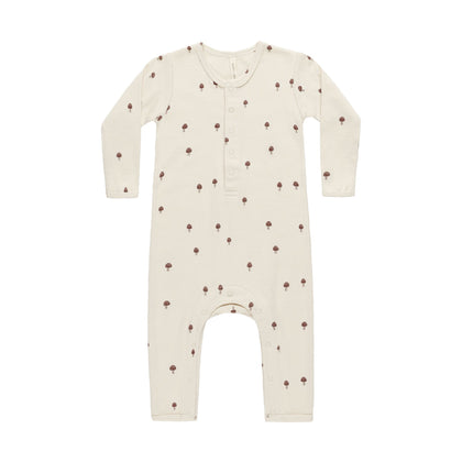 Quincy Mae Ribbed Baby Jumpsuit ~ Mushrooms