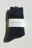 Le Bon Shoppe - Cashmere Pointelle Socks: Charcoal