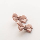 Tangle Shiny Stars - Mini Bow Hair Clips | Baby Pink