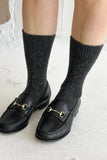 Le Bon Shoppe - Cashmere Pointelle Socks: Charcoal