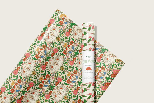 re:mused studio - Cambrifornia Gift Wrap Sheet-Double Sided: Roll of 3 Sheets