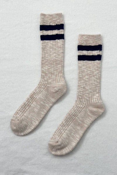 Le Bon Shoppe - Cottage Varsity Socks: Oatmeal Varsity