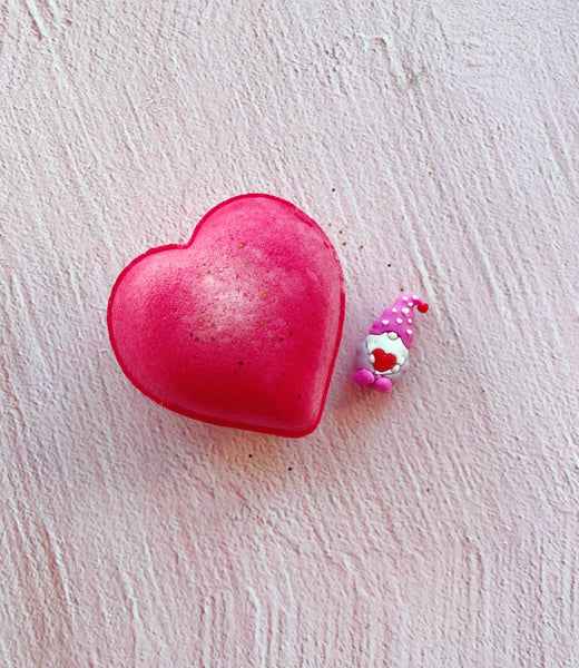 The Sister Made - Red Heart Bath Bomb - with toy inside!