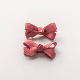 Tangle Shiny Stars - Rose Pink Little Bow Hair Barrettes