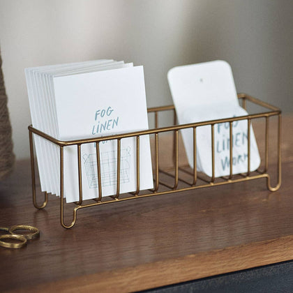 Fog Linen Work - Brass Wire Slender Basket