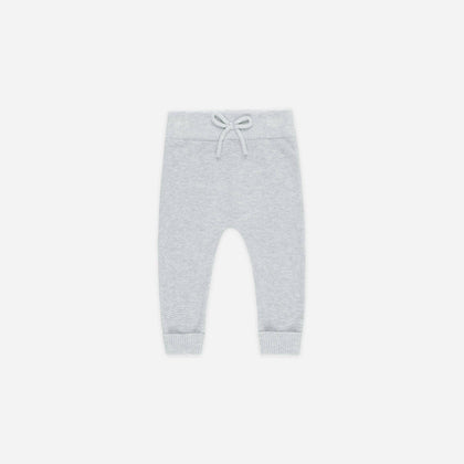 Quincy Mae - Knit Pant Heathered Dusty Blue: 0-3M