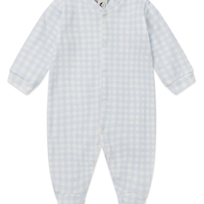 Sleepy Doe - Sleepsuit Gingham Mist