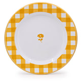 Crow Canyon Home - Max Humphrey x CCH Gingham Enamelware Dinner Plate: Blue