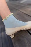 Le Bon Shoppe - The Petite Ruffled Modal Socks (wholesale): BABY BLUE / BUTTER