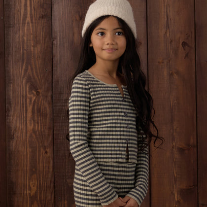 Rylee + Cru LS Knit Set ~ Midnight Stripe