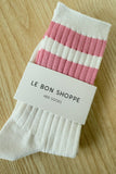 Le Bon Shoppe - Her Socks - Varsity: Pink Stripe