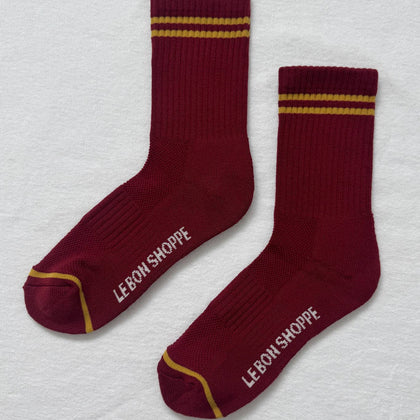 Le Bon Shoppe - Boyfriend Socks: Cardinal