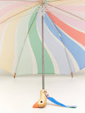 Original Duckhead USA - We ship from USA - Meri Meri Rainbow Stripes Kids Eco-Friendly Duck Umbrella: Pink