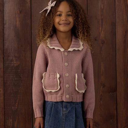 Rylee + Cru Collared Cardigan ~ Rosewood