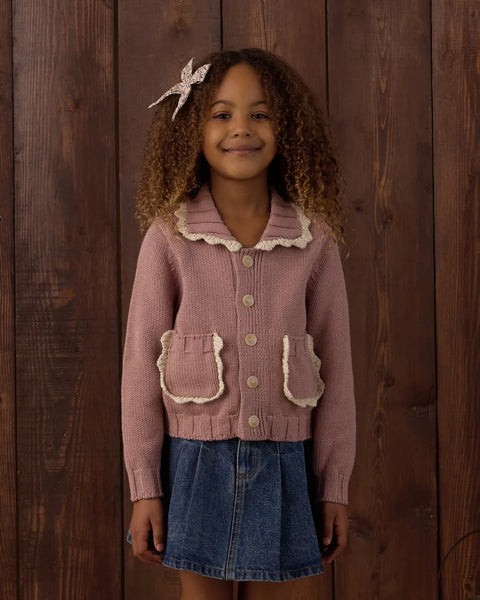 Rylee + Cru Collared Cardigan ~ Rosewood
