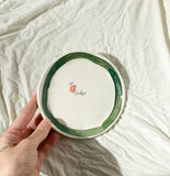 Erika Christine Ceramics - Cornflower Catchall Plate- Emerald