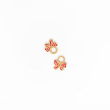 Pip Pop Post - Striped Bow Charm: Pair