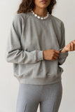 Donni Eco-Terryneck Crewneck ~ Heather-Grey