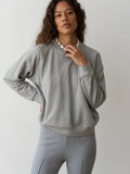 Donni Eco-Terryneck Crewneck ~ Heather-Grey