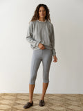 Donni Eco-Terryneck Crewneck ~ Heather-Grey