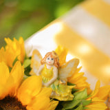 Camp Hollow Porcelain Animal Treasures - Sunflower Fairy Cake Topper