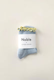 Le Bon Shoppe - The Petite Ruffled Modal Socks ~ SOFT WHITE / NAVY
