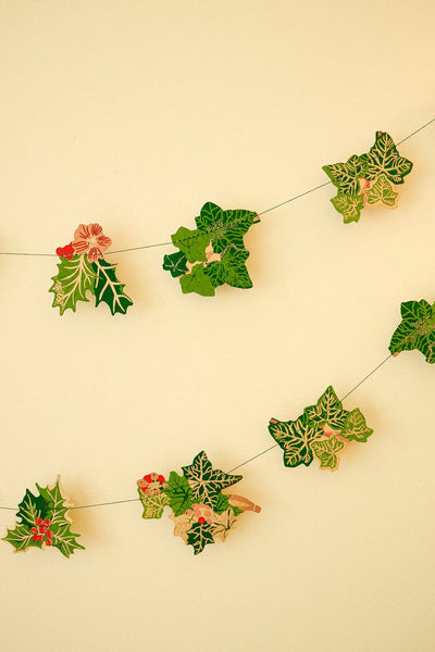 East End Press - Holly and Ivy Sewn Garland