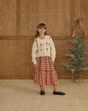 Rylee + Cru Boxy Crop Cardigan ~ Winter Daisy Emb