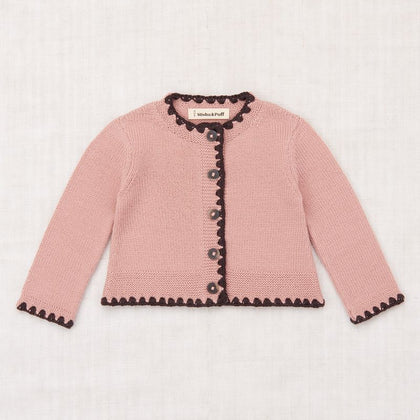 Misha & Puff Baby Crochet Trim Darling Cardigan ~ Rosette