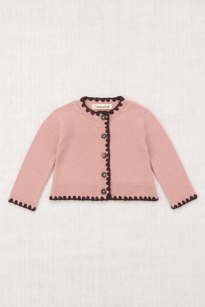 Misha & Puff Baby Crochet Trim Darling Cardigan ~ Rosette