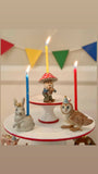 Camp Hollow Porcelain Animal Treasures - Royal White Rabbit Cake Topper