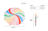 Original Duckhead USA - We ship from USA - Meri Meri Rainbow Stripes Kids Eco-Friendly Duck Umbrella: Multi-Colored
