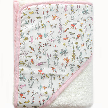 BARNABÉ AIME LE CAFÉ - Liberty® Sponge and Fabric Baby Bath Cape: Heavenly