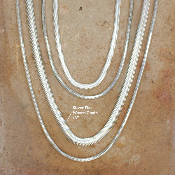 River Song Silver Flat Woven Chain
