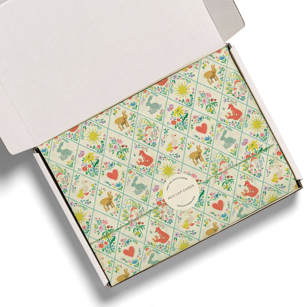 Red Cap Cards - Woodland Critters tissue paper: 5 Sheets