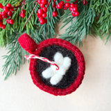 Ornaments 4 Orphans - Hot Chocolate Felt Wool Christmas Ornament