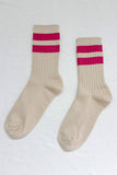 Le Bon Shoppe - Her Socks - Varsity: Pink Stripe